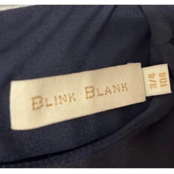 Blink Blank Preppy Toddler Dress Pleated Skirt Navy Sleeveless Size 3/4 - Picture 3 of 5